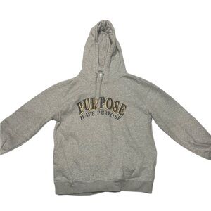 Grey custom pullover hoodie